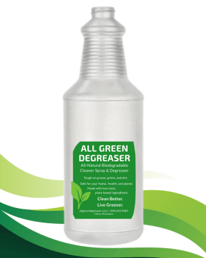 All Green Degreaser spray bottle, biodegradable non-toxic cleaner