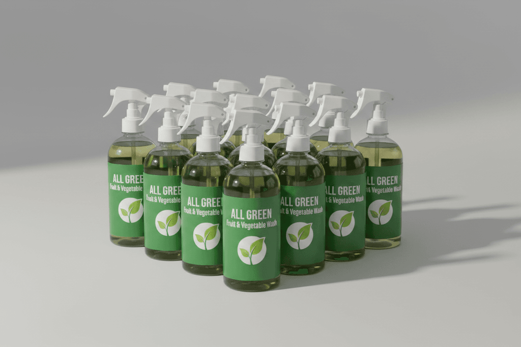 All Green Fruit & Vegetable Wash case of 12, twelve 12 oz spray bottles