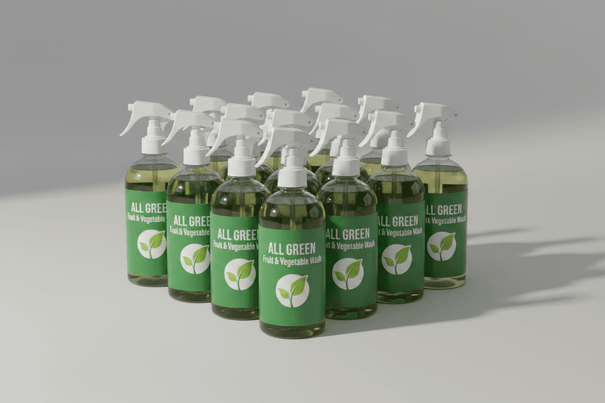 All Green Fruit & Vegetable Wash case of 12, twelve 12 oz spray bottles